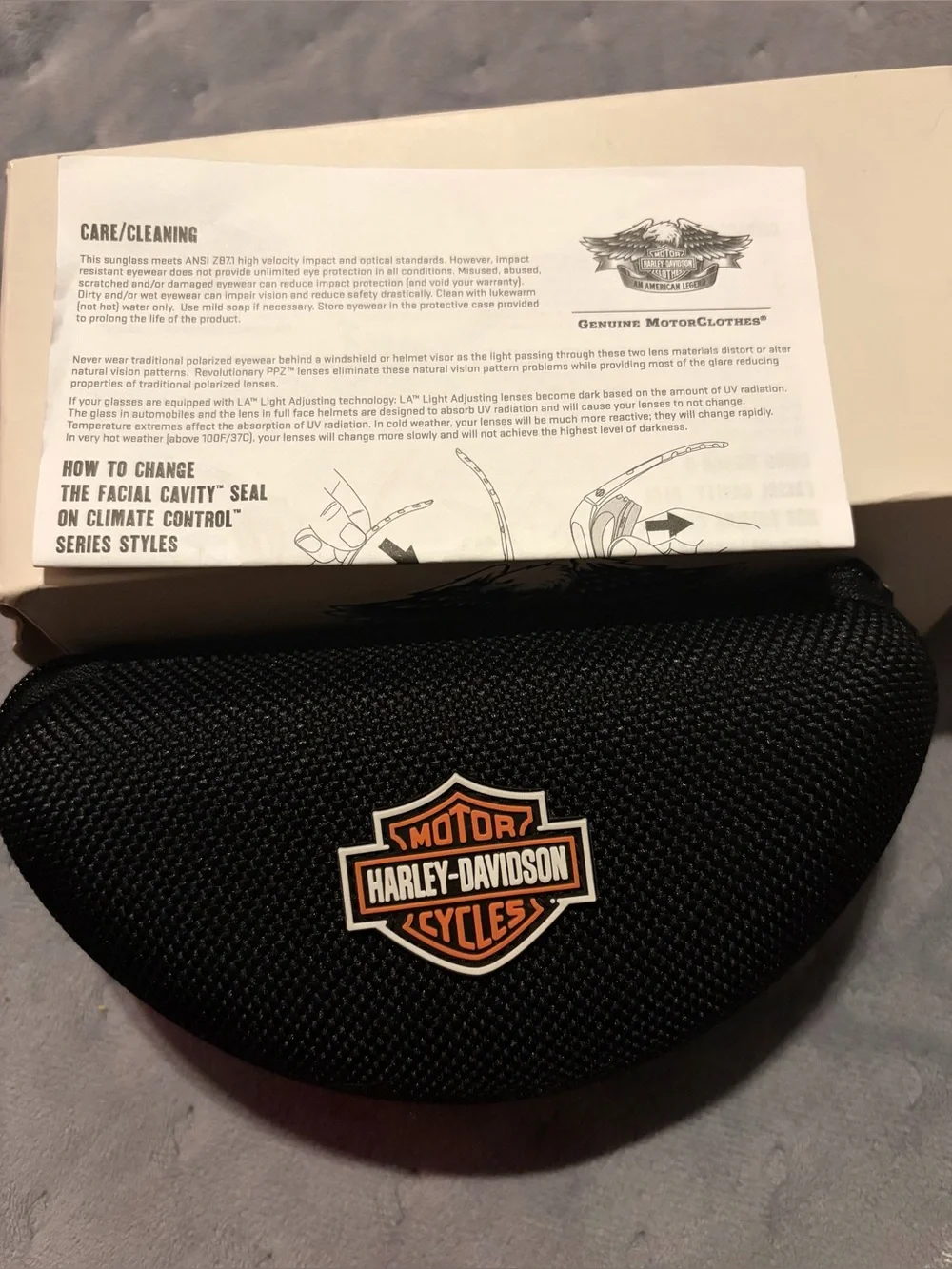 Harley-Davidson Black/Pink Women’s Riding Glasses with Durable Zipper Case